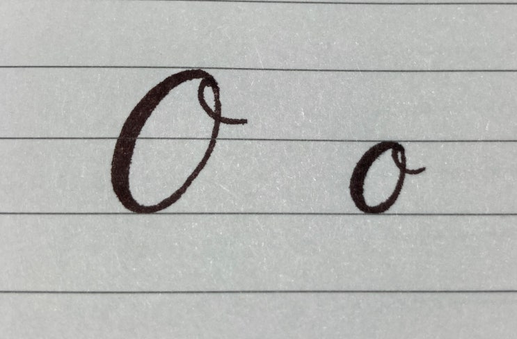  필기체 대문자와 소문자2 (O~Z)