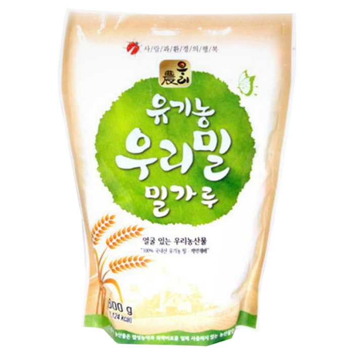 최근 많이 팔린 유기농 우리밀 백밀가루, 600g ···