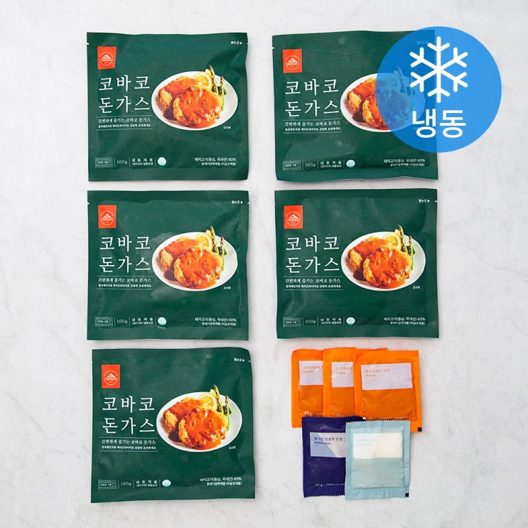 후기가 좋은 코바코 돈가스 100g x 5개입 + 오리지널이진리 30g x 3팩 + 맵지만달콤한인생 30g + 꿀떨어진옥수수 30g (냉동), 1세트(로켓배송) ···