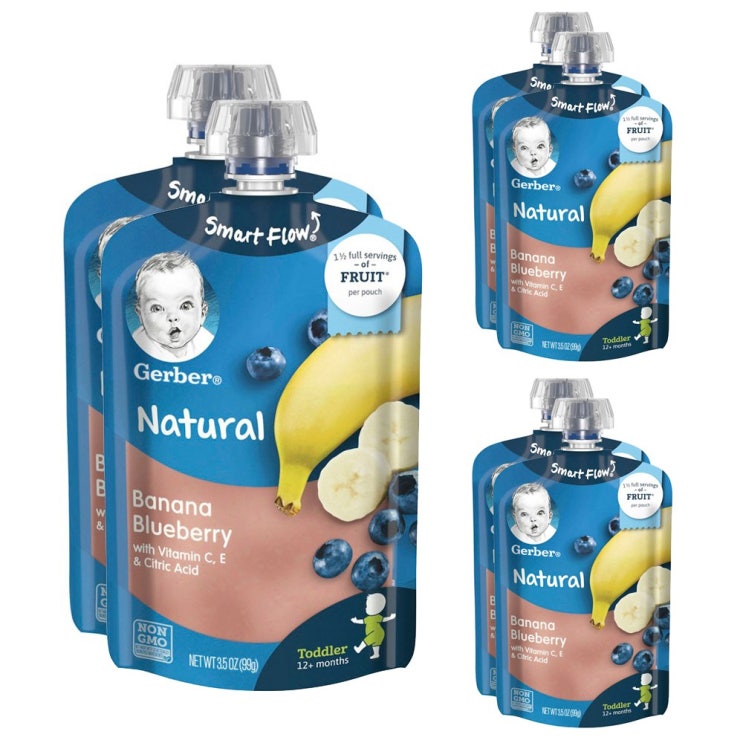 인기 급상승인 거버 스마트 플로우 내추럴 어린이스무디 99g, 6개, 바나나 + 블루베리(Banan + Blueberry) 추천해요 인기 급상승인 거버 스마트 플로우 내추럴 어린이스무디 99g, 6개, 바나나 + 블루베리(Banan + Blueberry) 추천해요