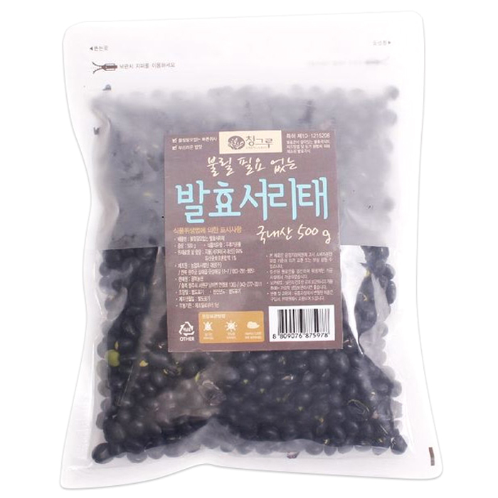 가성비 좋은 청그루 불릴 필요없는 발효 서리태, 500g, 1개(로켓배송) 추천해요