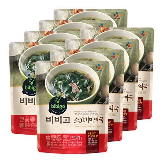  [대박할인] 비비고 소고기 미역국 300gX8봉 15,600 원 ︎