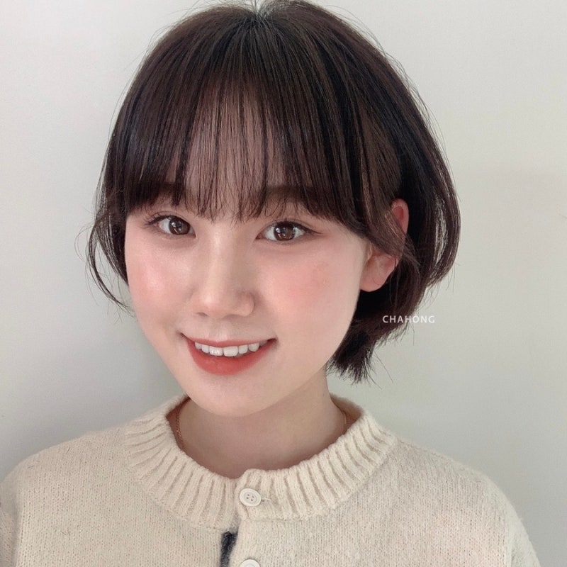 여자 단발레이어드컷 (숏컷 , 숏단발) 깔끔한 분위기 예뻐요 / 차홍룸 서초점 이경채 : 네이버 블로그