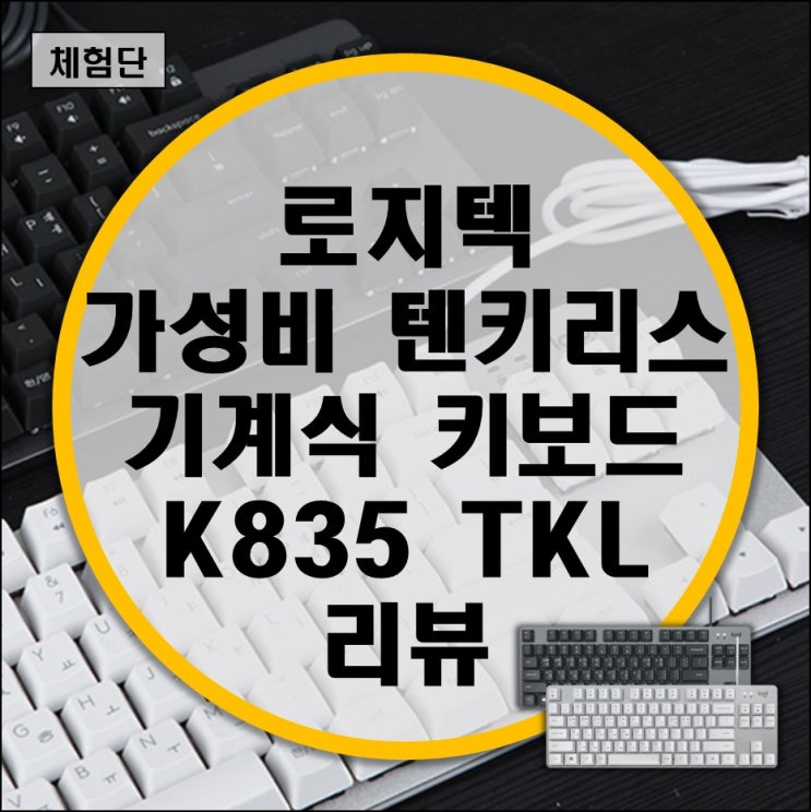 컴팩트한 사이즈의 가성비 기계식 키보드 로지텍 K835 TKL 리뷰