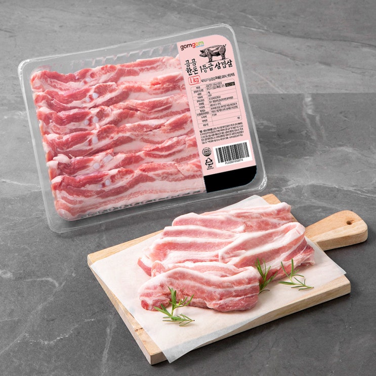 핵가성비 좋은 곰곰 한돈 1등급 삼겹살 구이용 (냉장), 1kg, 1개(로켓배송) 좋아요 핵가성비 좋은 곰곰 한돈 1등급 삼겹살 구이용 (냉장), 1kg, 1개(로켓배송) 좋아요