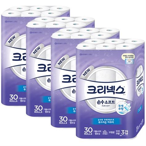  [추천특가] 크리넥스 순수 소프트 3겹 30m30롤 화장지 16,900 원 ~*