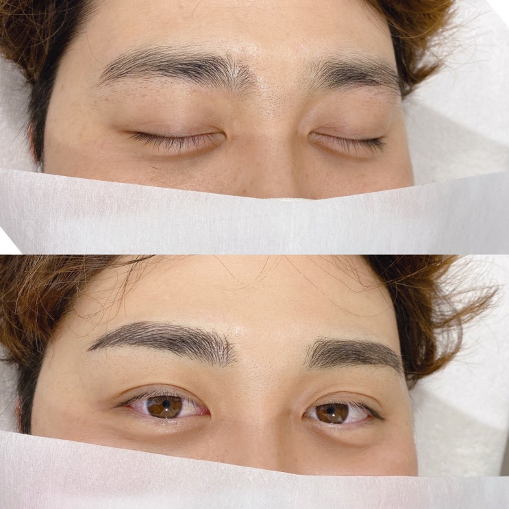  수원 화서동 에스테틱 남자 눈썹 반영구 여자분 단골 고객님의 배우자분 다정한 부부이야기