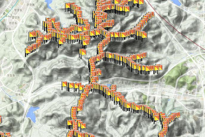 산정보 지도