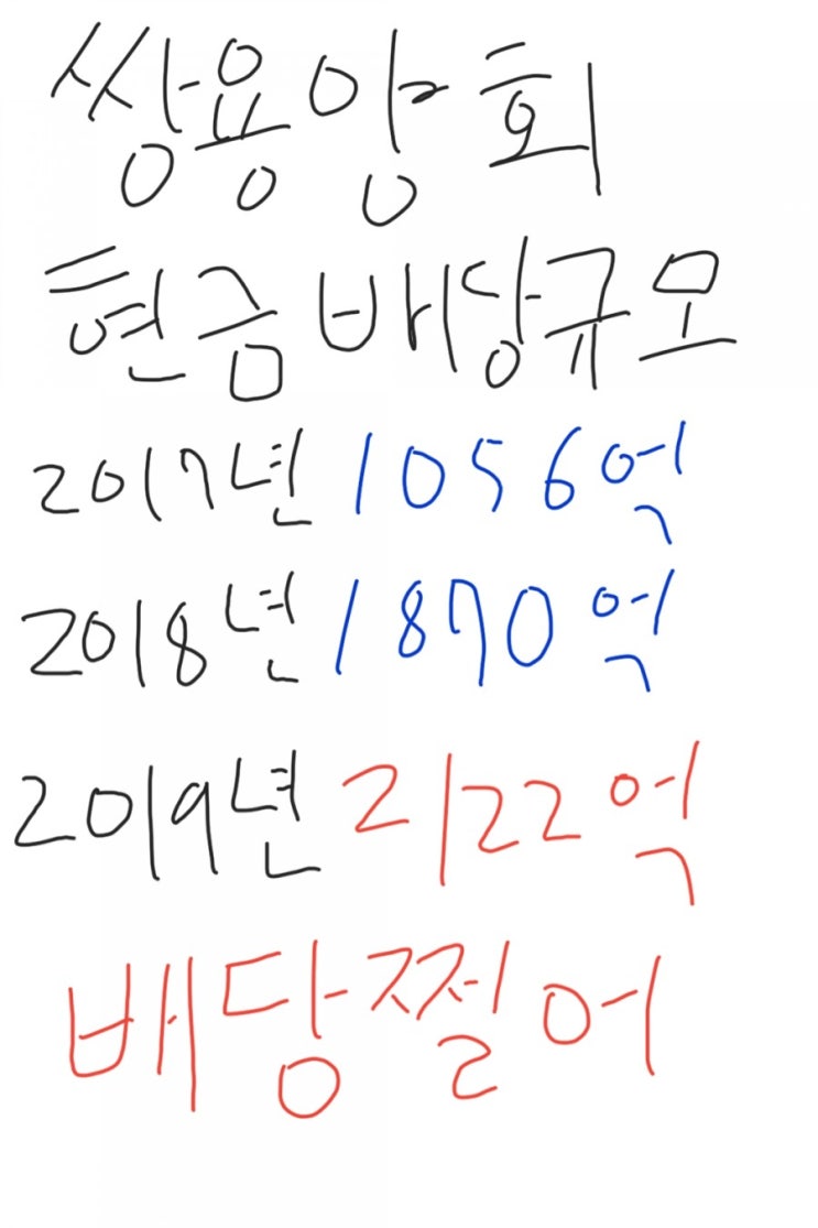 쌍용양회 주가 배당금 분석. 역시 1등회사 답다.