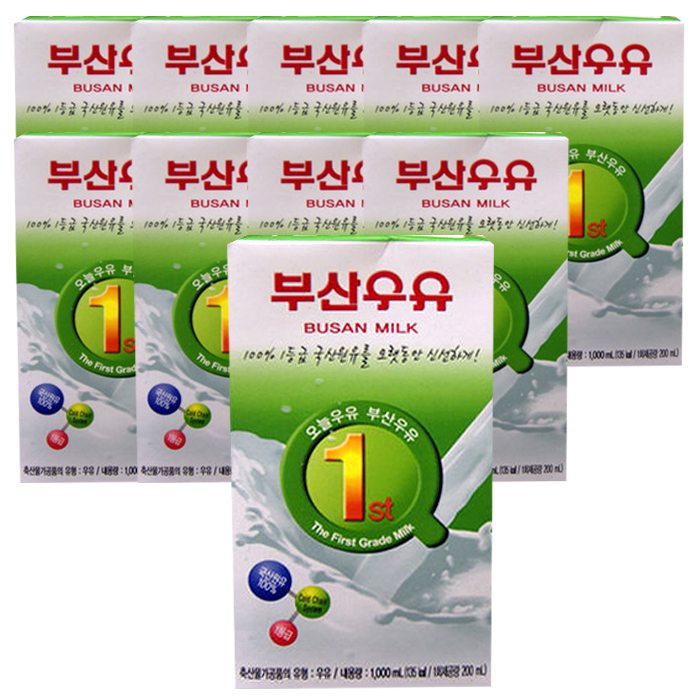 가성비갑 부산우유 멸균 흰우유, 1000ml, 10개 ···