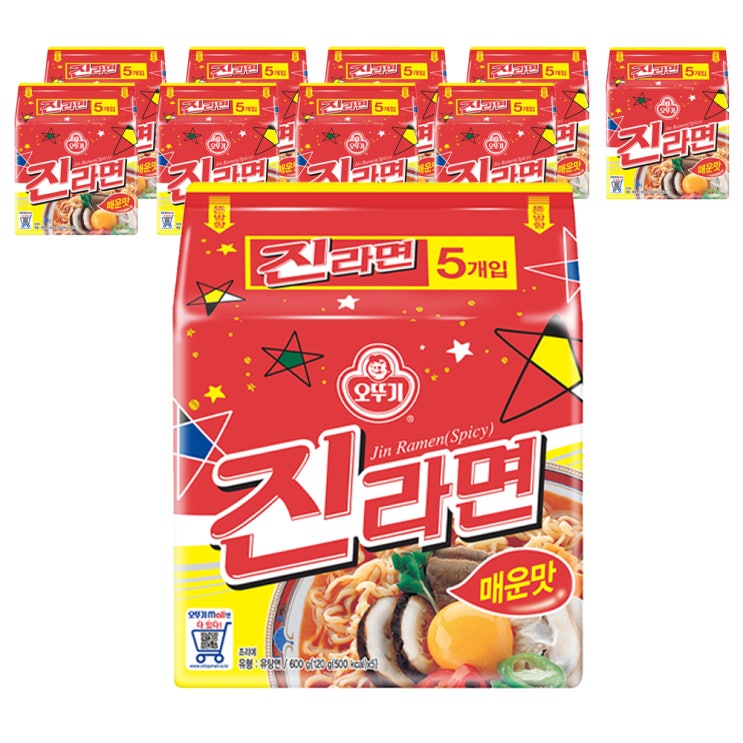 가성비 뛰어난 오뚜기 진라면 매운맛 120 g, 50개 추천합니다