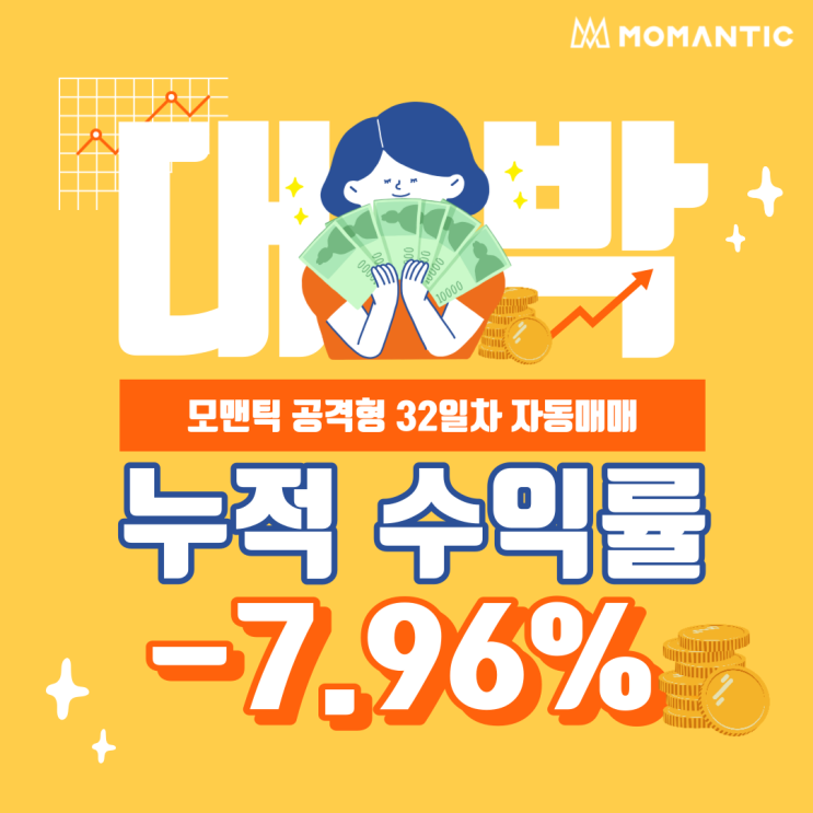 FX마진거래 자동매매(공격형) 32일차 수익률 -7.96%