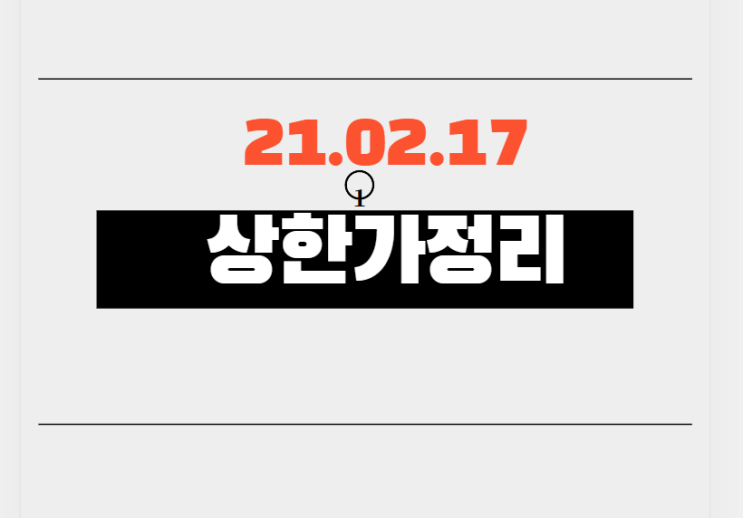 21.02.17 상한가정리