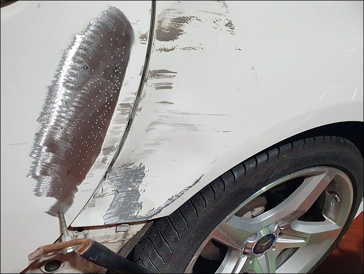 경기 남양주 오남읍 / 휀다수리 판금도색 보험수리 / 벤츠 / SLK-클래스