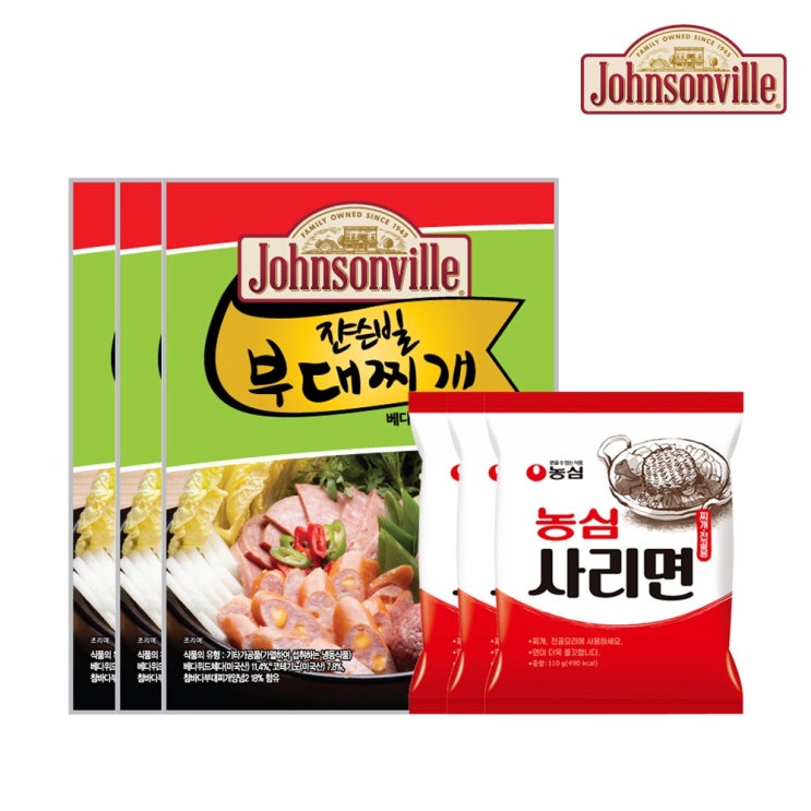 의외로 인기있는 쟌슨빌 부대찌개500g 3팩 사은품 라면사리 3개, 500g 좋아요