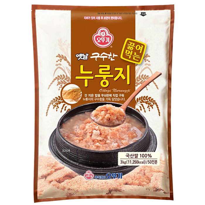 당신만 모르는 오뚜기 옛날 구수한 누룽지 3kg, 1개(로켓배송) 추천해요