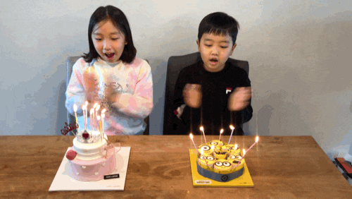 둥이들의 9번째 생일 / 슬쌍디아빠