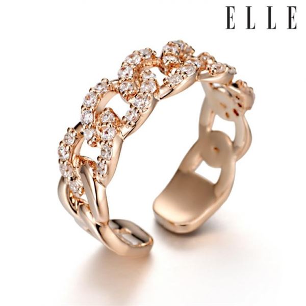 의외로 인기있는 ELLE jewelry 큐빅 볼드 체인 반지 ELBRWR049 추천해요