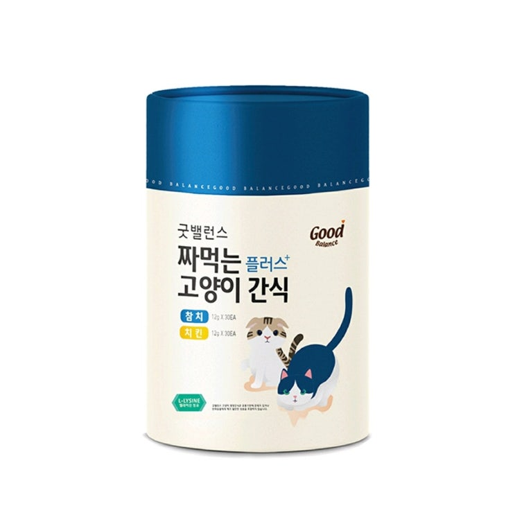 많이 찾는 굿밸런스 짜먹는 고양이 간식 플러스, 참치 30p + 치킨 30p, 2세트 ···