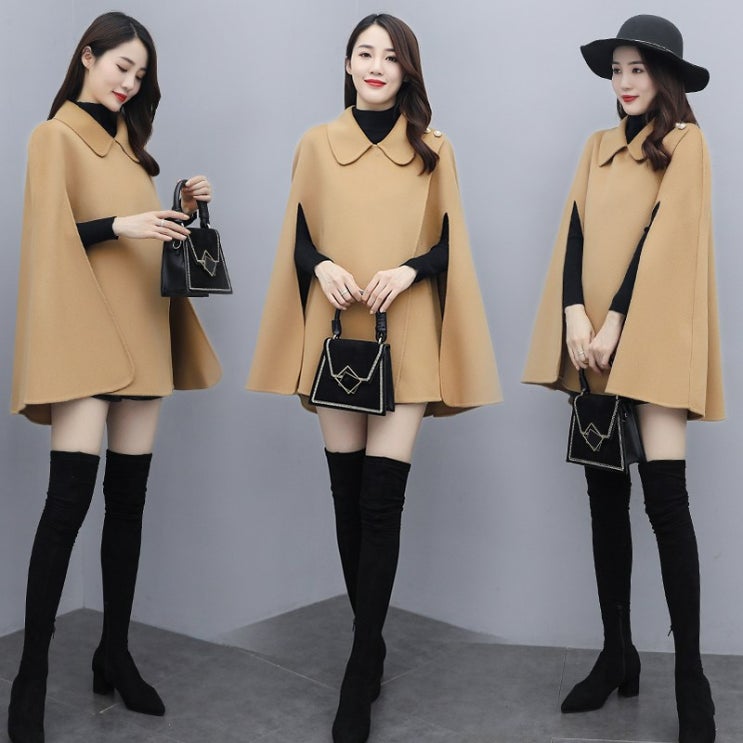 당신만 모르는 인기신상 여성 가을겨울 러블리 둥근카라넥 망토 케이프 코트 추천해요 당신만 모르는 인기신상 여성 가을겨울 러블리 둥근카라넥 망토 케이프 코트 추천해요