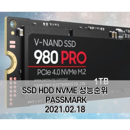HDD, SSD, NVME PASS 순위 2021.02.18 (1~1000) : 네이버 블로그