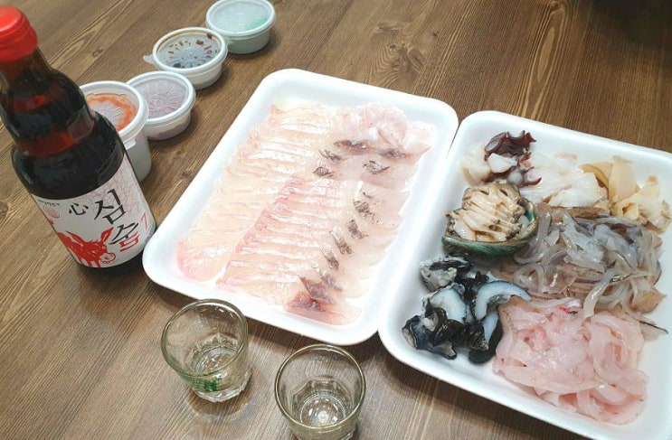  한솔남애횟집 포장후기 강릉여행 포남 송정 저렴한 횟집