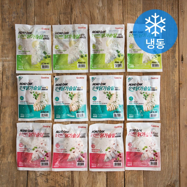 잘나가는 굽네 로드닭 닭가슴살 100g x 12팩 혼합세트 (냉동), 1세트, 3종(로켓배송) 추천해요 잘나가는 굽네 로드닭 닭가슴살 100g x 12팩 혼합세트 (냉동), 1세트, 3종(로켓배송) 추천해요