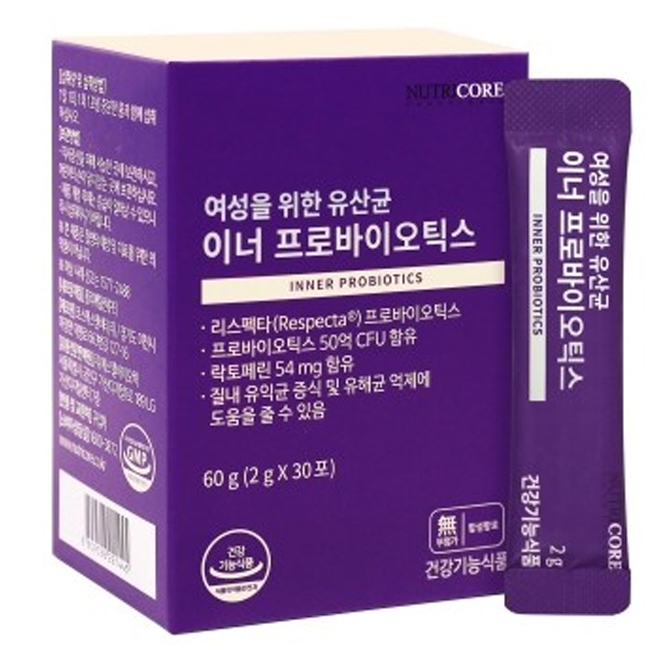 선택고민 해결 뉴트리코어 여성 유산균 이너 프로바이오틱스, 2g, 30개(로켓배송) 추천합니다 선택고민 해결 뉴트리코어 여성 유산균 이너 프로바이오틱스, 2g, 30개(로켓배송) 추천합니다