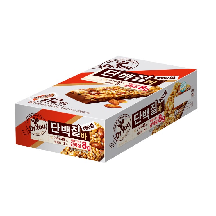 인지도 있는 닥터유 단백질바 주머니쏙, 34g, 12개(로켓배송) 좋아요