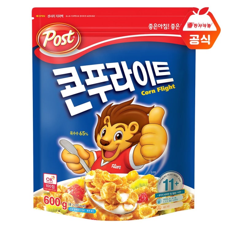 인기있는 포스트 콘푸라이트 시리얼, 1개, 600g 좋아요