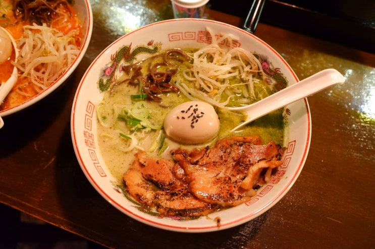  진해 경화동 맛집 겐쇼심야라멘 바질라멘, 신라멘 먹음