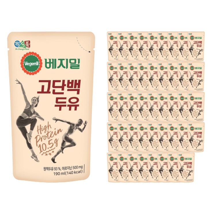 가성비 좋은 베지밀 고단백 두유 파우치, 190ml, 45개(로켓배송) 좋아요