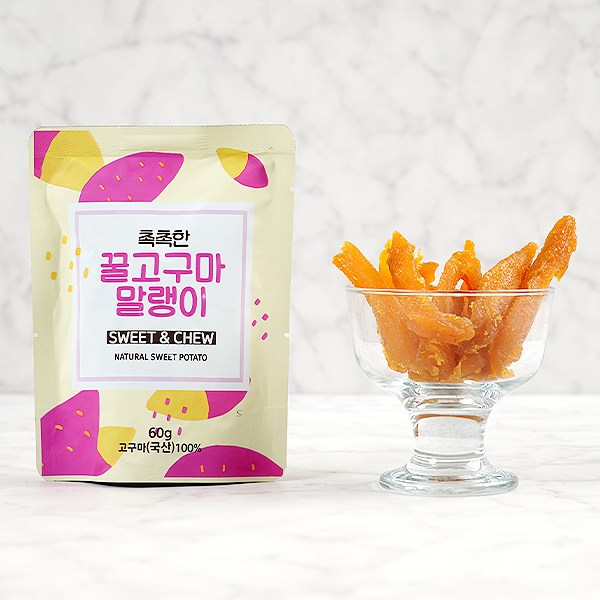 인지도 있는 촉촉 고구마말랭이 60g x 10팩, 단품 추천합니다