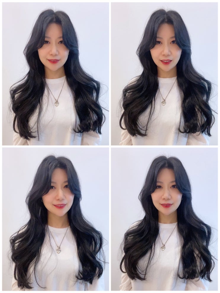  차분하고 세련된 컬러! 블루블랙 톤다운 염색했어요
