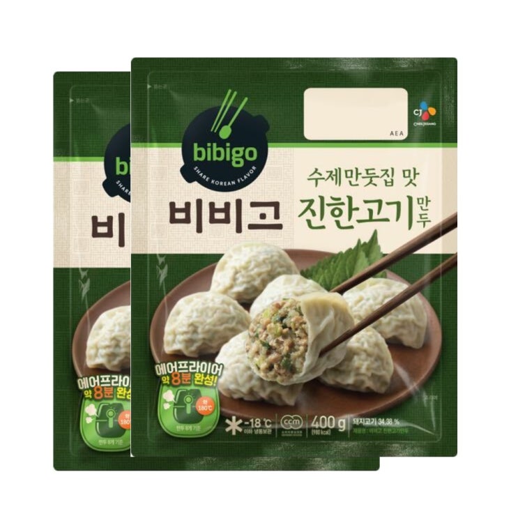 선호도 높은 비비고 수제진한 고기만두 400gx2, 1개, 800g ···