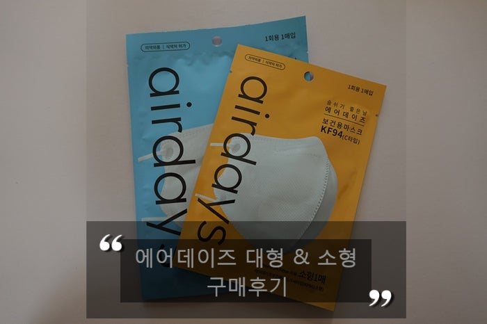조정석 마스크로 유명한 에어데이즈 대형/소형 구매후기