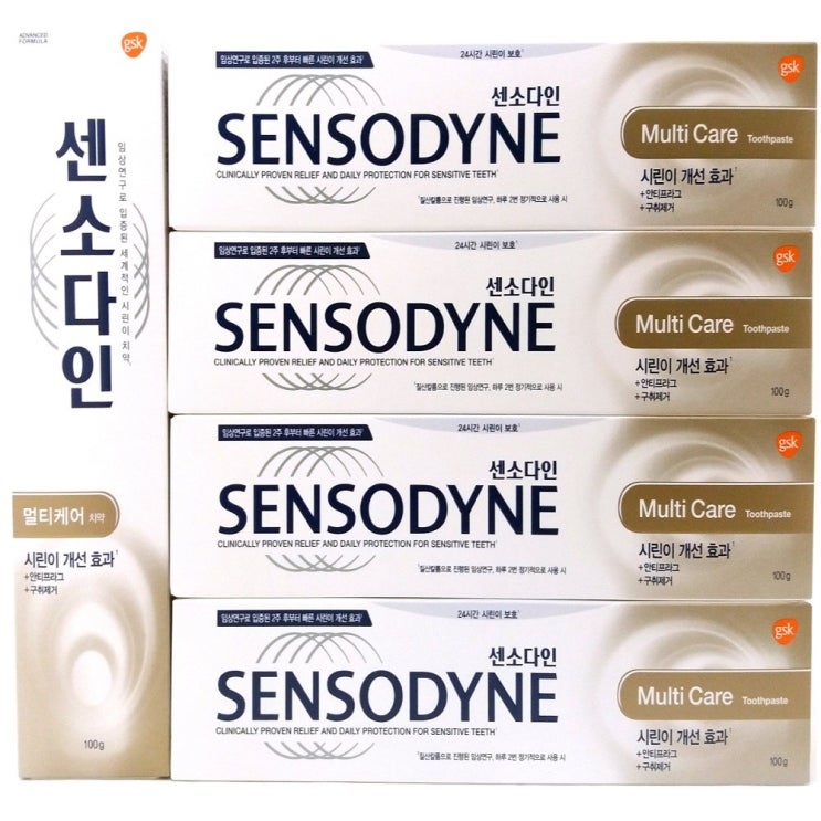 리뷰가 좋은 센소다인 멀티 케어 치약 (100g x 5개입), 100g, 5개 ···