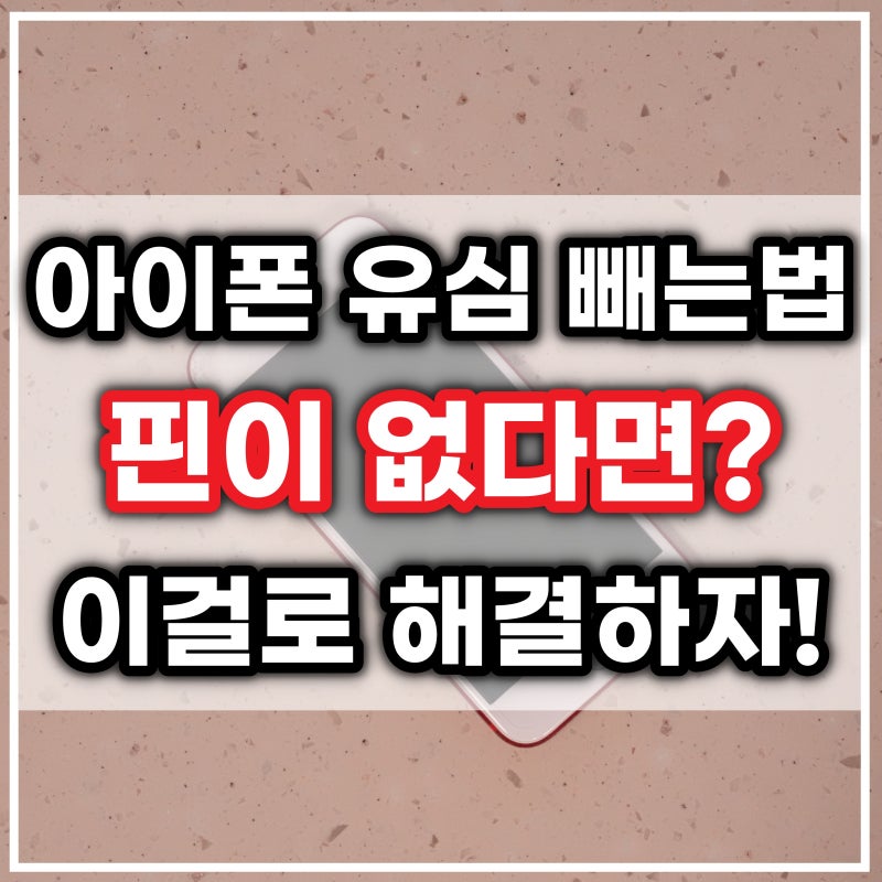 아이폰 유심 빼는법 핀 없을때 4가지 방법