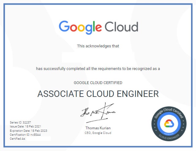 GCP Associate Cloud Engineer 자격증 시험 합격 후기 (GCP-ACE)