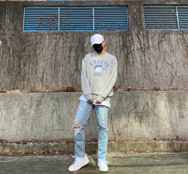  이벳필드 베츠 맨투맨 , 봄 데일리룩 스타일링 추천