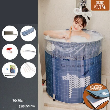 많이 찾는 Bathtub Folding Hot Tub Spa Portable Sauna Soaking Bath Bucket Non-Slip Foldabl [A00060618], 1