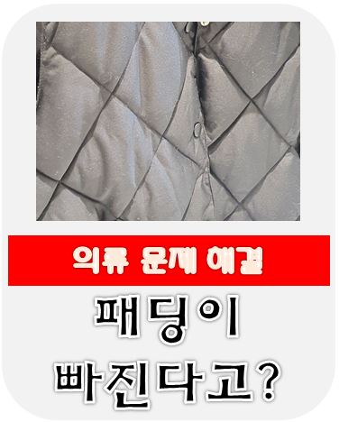  패딩이 빠진다고? (패딩 빠짐 문제와 해결)