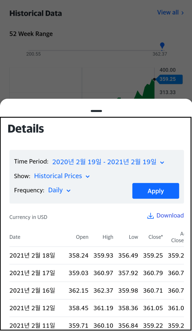 야후 파이낸스 :: 미국주식시세 실시간 확인 추천 어플 : 네이버 블로그