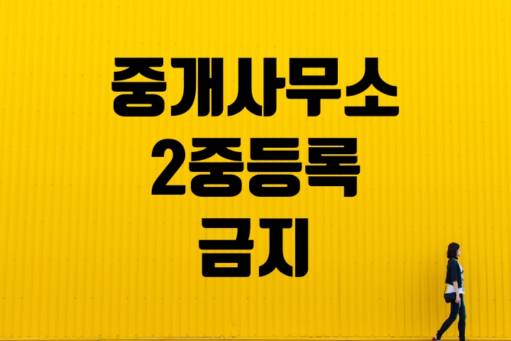  부동산 중개사무소의 2중 등록 금지