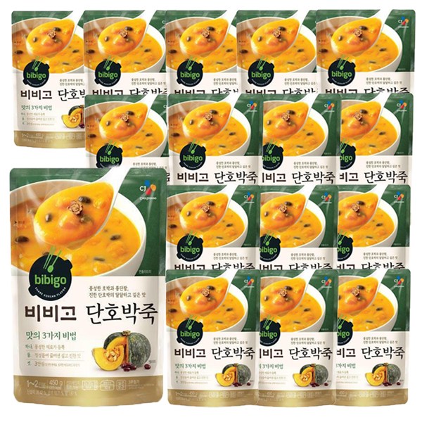 요즘 인기있는 비비고 단호박죽 450g, 16개 좋아요