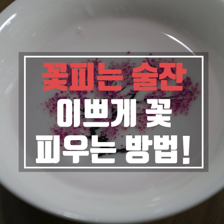  꽃피는 술잔 꽃 피우는 방법