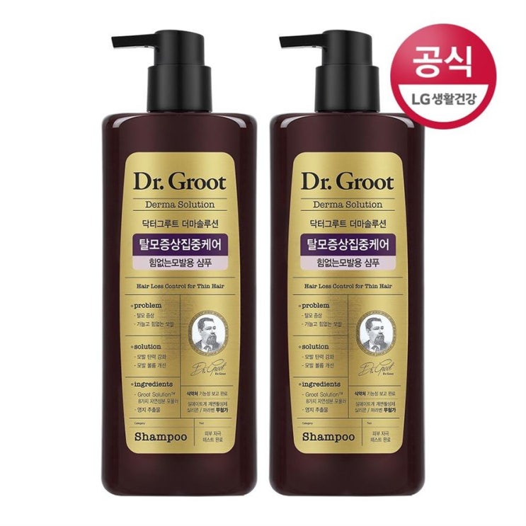 [추천특가] 닥터그루트 힘없는 모발용 샴푸 870ml 탈모샴푸 73,900 원 