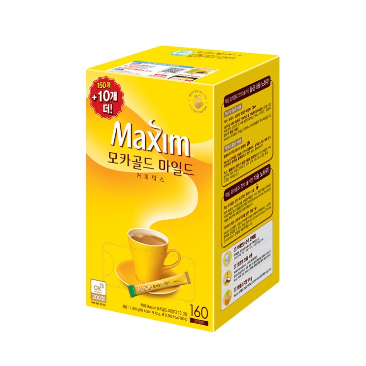 핵가성비 좋은 맥심 모카골드 마일드 커피믹스, 12g, 160개 좋아요 핵가성비 좋은 맥심 모카골드 마일드 커피믹스, 12g, 160개 좋아요