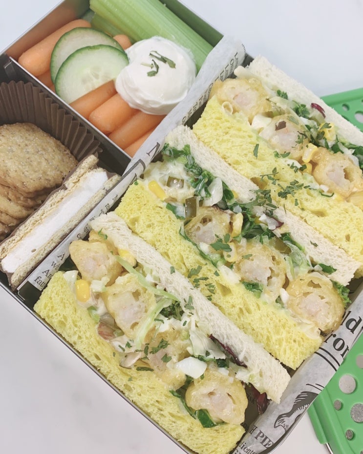  [혼밥하는 남편도시락] 쉬림프샌드위치~ 샌드위치도시락