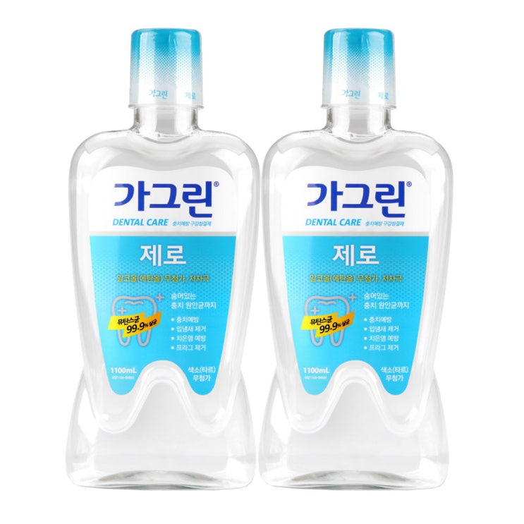 가성비 좋은 가그린 제로 구강청결제, 1100ml, 2개(로켓배송) 추천합니다